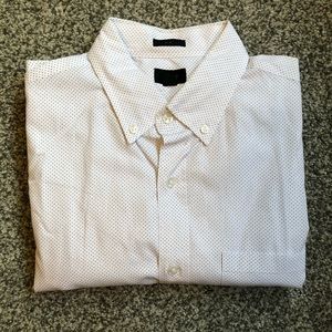 J. Crew white with mini dots lightweight shirt